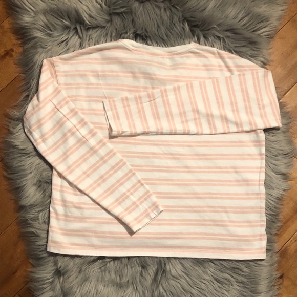 Everlane Pink Striped Pocket Tee Size XSmall - Picture 2 of 4